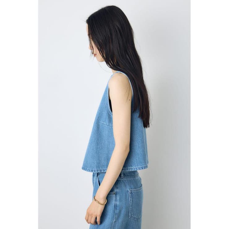 甘撚りデニムブラウス | AZUL BY MOUSSY | 詳細画像5 