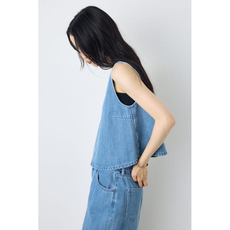 甘撚りデニムブラウス | AZUL BY MOUSSY | 詳細画像6 