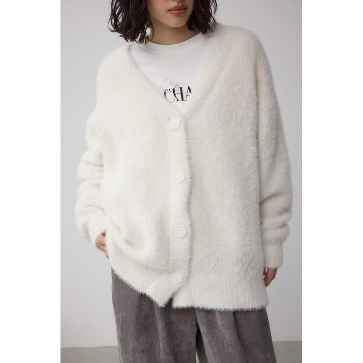 IVOY3 | モヘヤライクニットカーディガン | AZUL BY MOUSSY