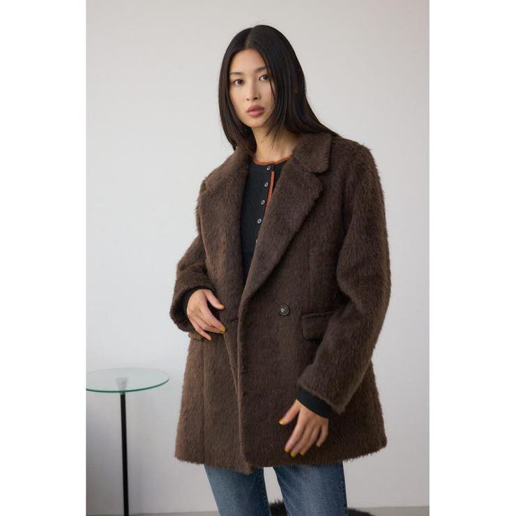 シャギージャケットコート | AZUL BY MOUSSY | 詳細画像3 