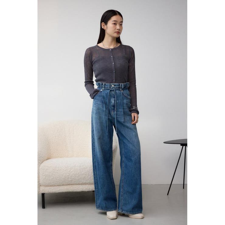 サスツキデニムワイドパンツ[品番：AZLW0022473]｜AZUL BY  MOUSSY（アズールバイマウジー）のレディースファッション通販｜SHOPLIST（ショップリスト）