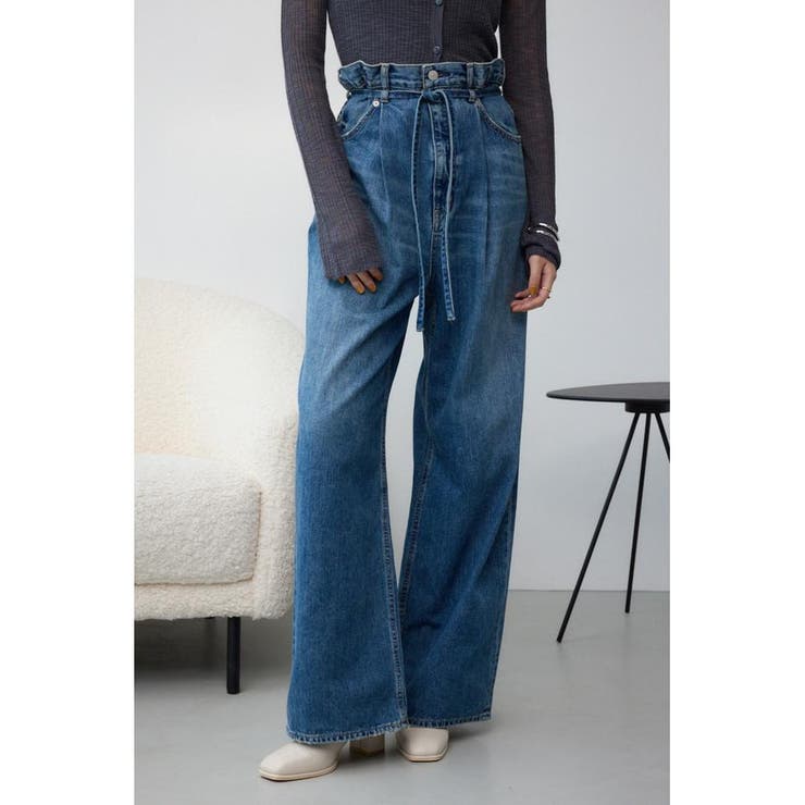 サスツキデニムワイドパンツ[品番：AZLW0022473]｜AZUL BY MOUSSY（アズールバイマウジー ）のレディースファッション通販｜SHOPLIST（ショップリスト）