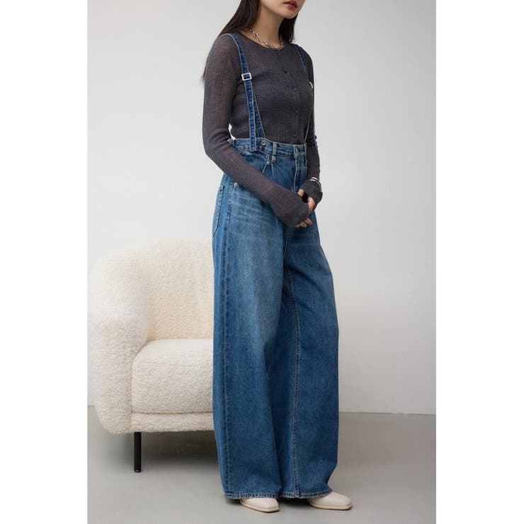 BLU | サスツキデニムワイドパンツ | AZUL BY MOUSSY