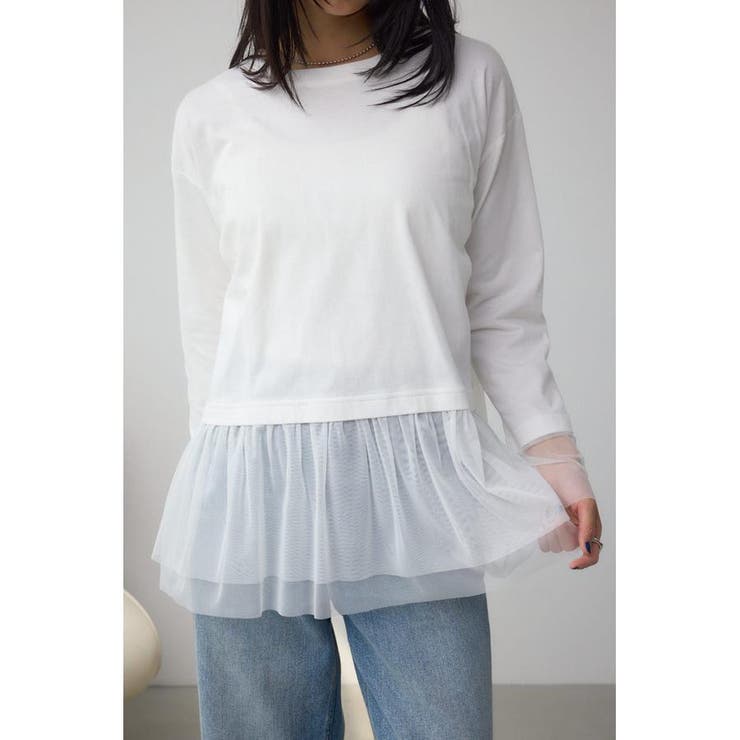 WHT | アソートレイヤードペプラムトップス | AZUL BY MOUSSY