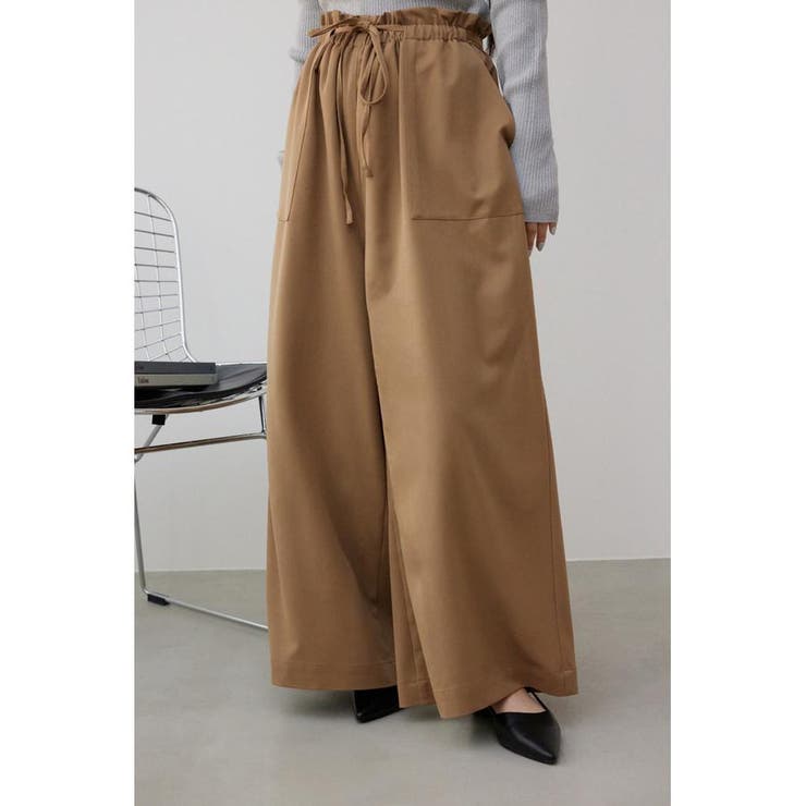 BEG | ソフトタッチギャザーワイドパンツ | AZUL BY MOUSSY