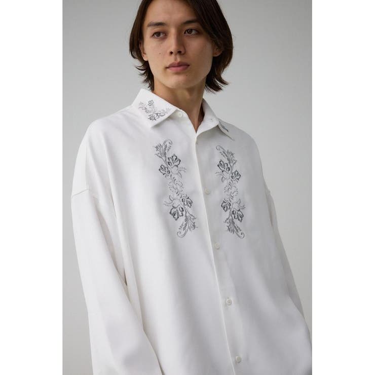 グラデーション刺繍長袖シャツ | AZUL BY MOUSSY | 詳細画像1 