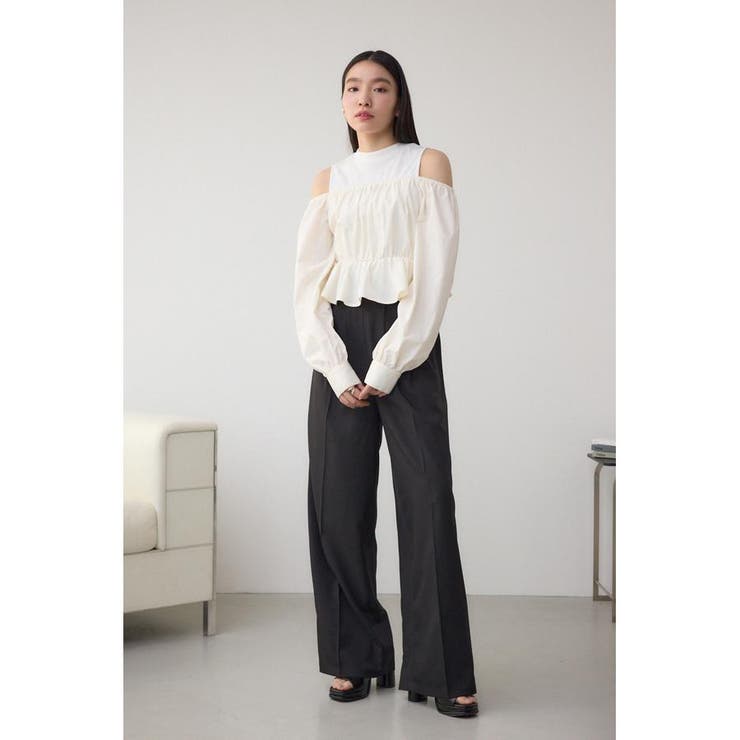 フロントタックイージーワイドパンツ | AZUL BY MOUSSY | 詳細画像3 