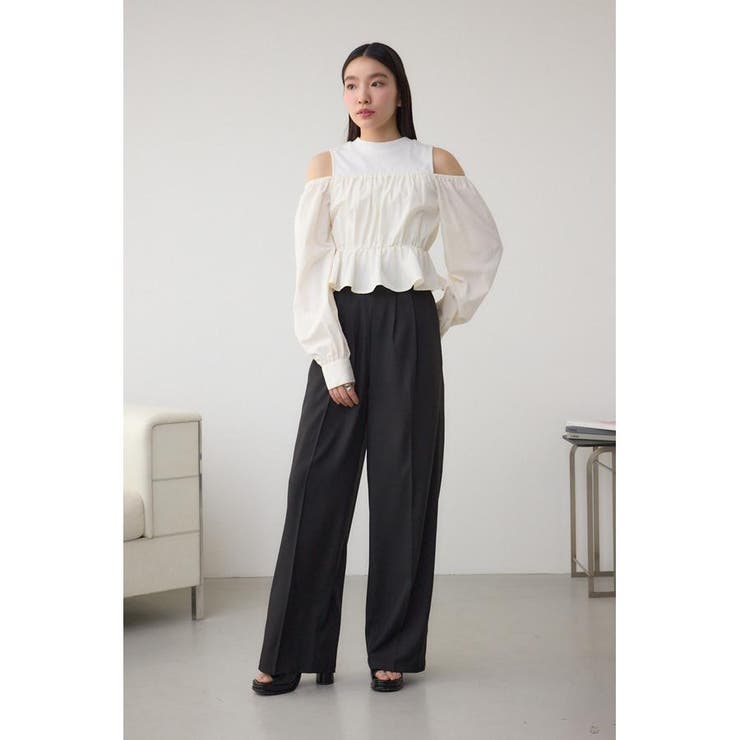 フロントタックイージーワイドパンツ | AZUL BY MOUSSY | 詳細画像4 