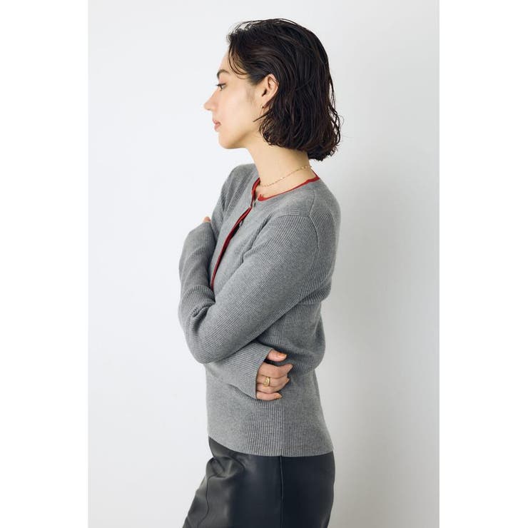 格上げ ヘンリーネックデザインニットトップス | AZUL BY MOUSSY | 詳細画像27 