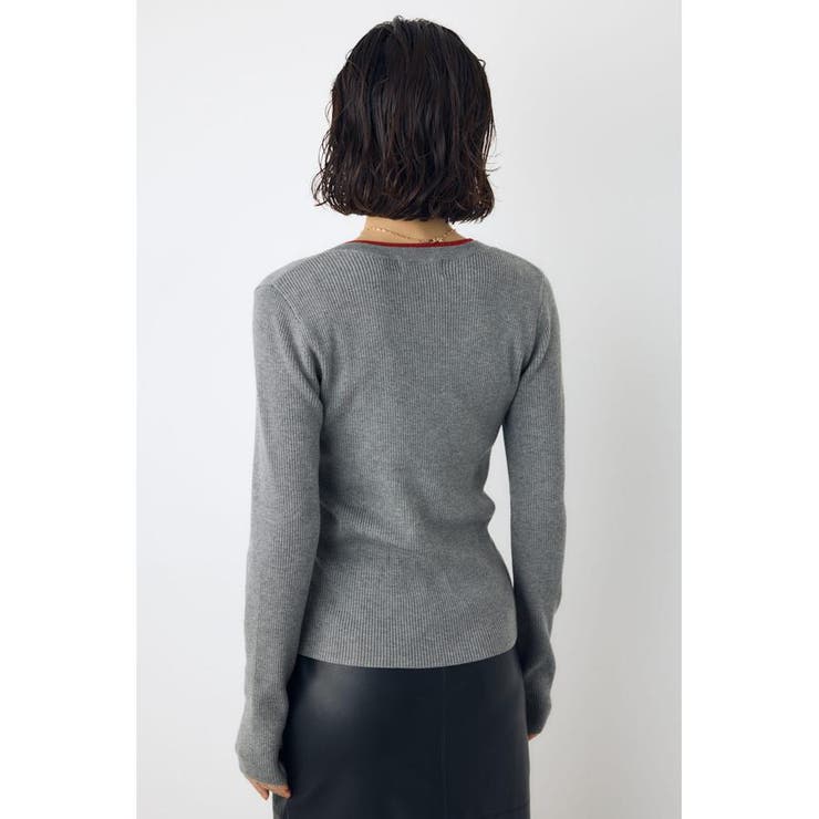 格上げ ヘンリーネックデザインニットトップス | AZUL BY MOUSSY | 詳細画像28 