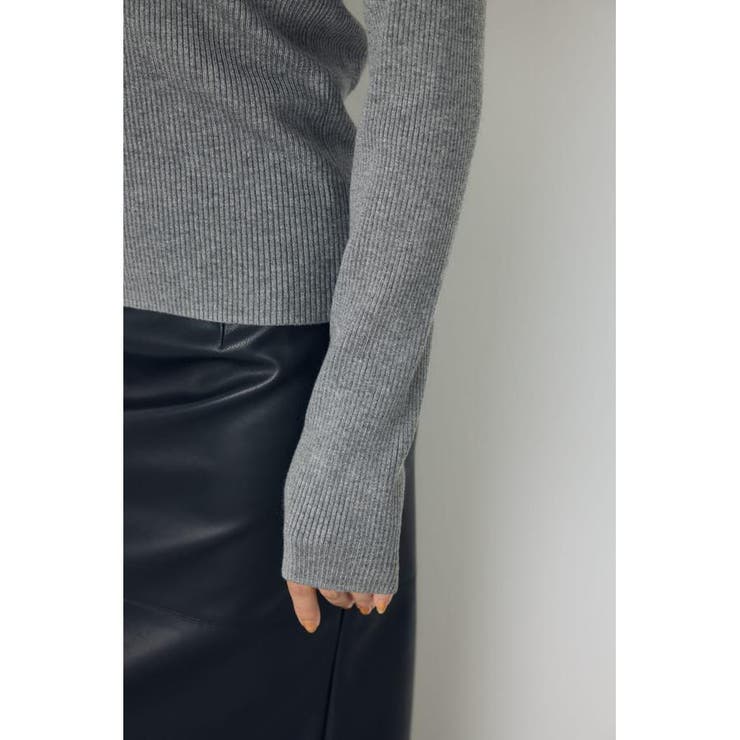 格上げ ヘンリーネックデザインニットトップス | AZUL BY MOUSSY | 詳細画像32 
