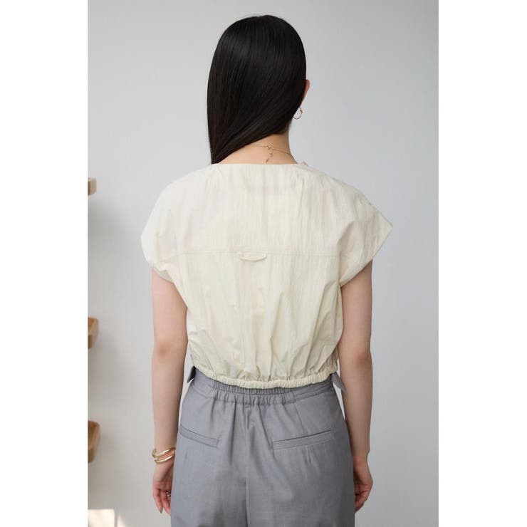 ドロストリングギャザーシャツベスト | AZUL BY MOUSSY | 詳細画像17 