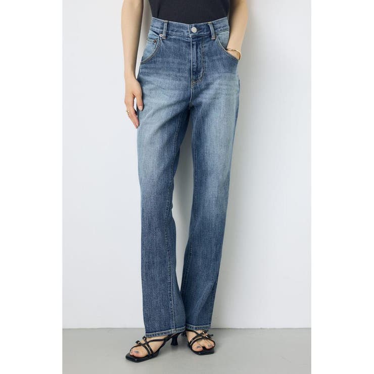 AZUL DENIM センタープレスストレートデニム ショート丈 | AZUL BY MOUSSY | 詳細画像1 