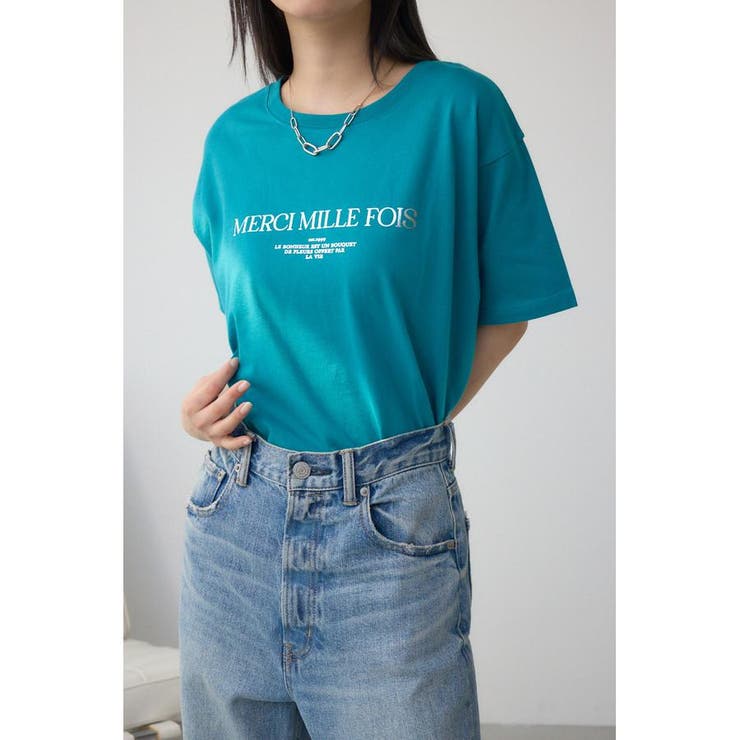 D/BLU3 | メタリックプリントTシャツ | AZUL BY MOUSSY