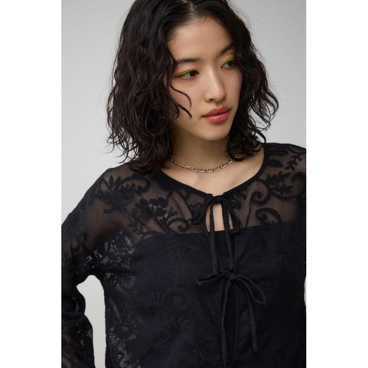 メッシュパターンカーディガン | AZUL BY MOUSSY | 詳細画像11 