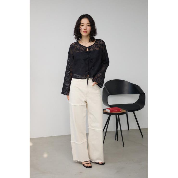 メッシュパターンカーディガン | AZUL BY MOUSSY | 詳細画像13 