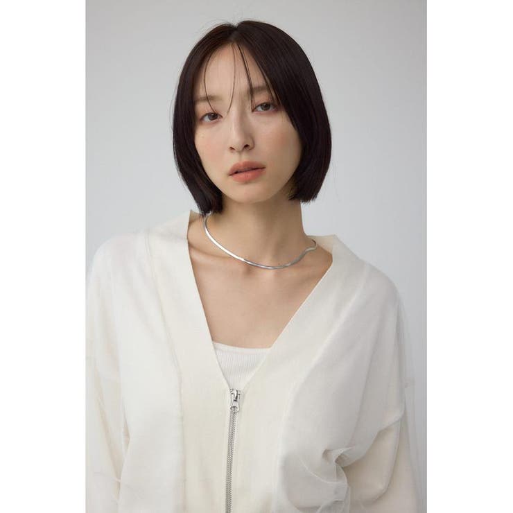 チュールドッキングニットカーディガン | AZUL BY MOUSSY | 詳細画像1 