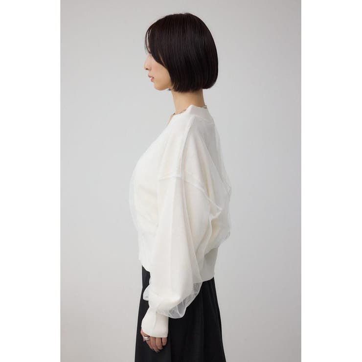 チュールドッキングニットカーディガン | AZUL BY MOUSSY | 詳細画像5 