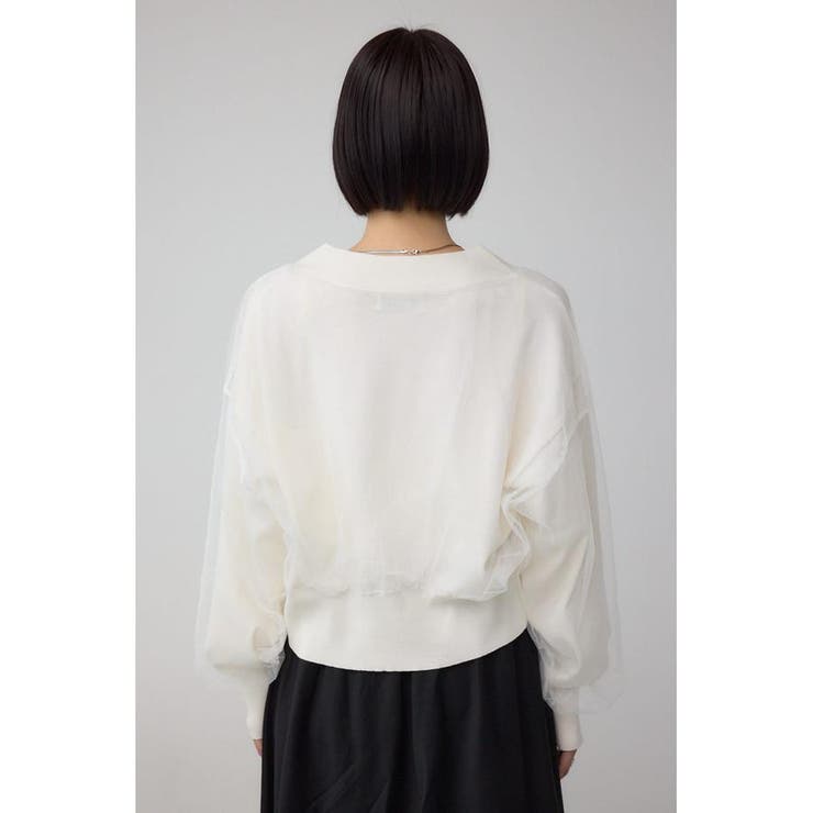 チュールドッキングニットカーディガン | AZUL BY MOUSSY | 詳細画像6 