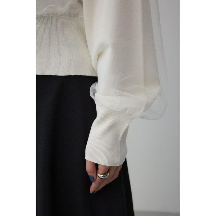 チュールドッキングニットカーディガン | AZUL BY MOUSSY | 詳細画像9 