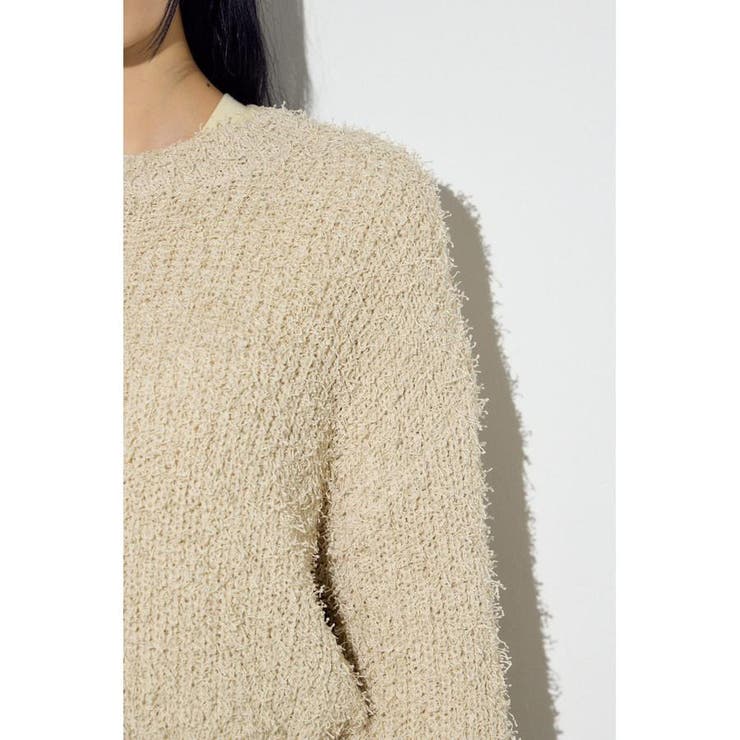 カールヤーンクルーネックニット | AZUL BY MOUSSY | 詳細画像9 