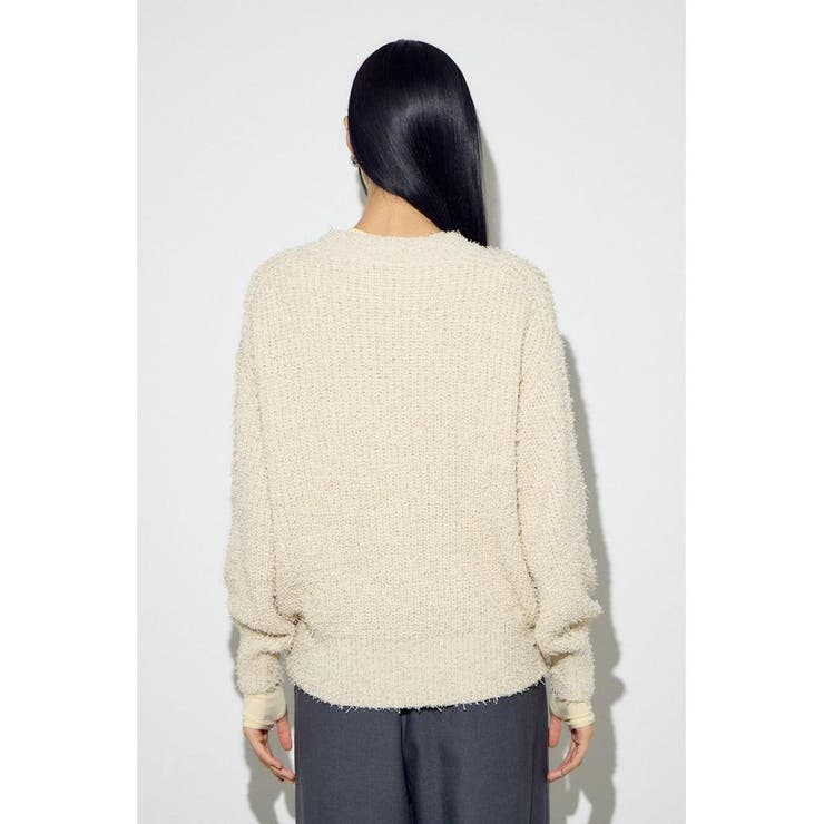 カールヤーンクルーネックニット | AZUL BY MOUSSY | 詳細画像13 