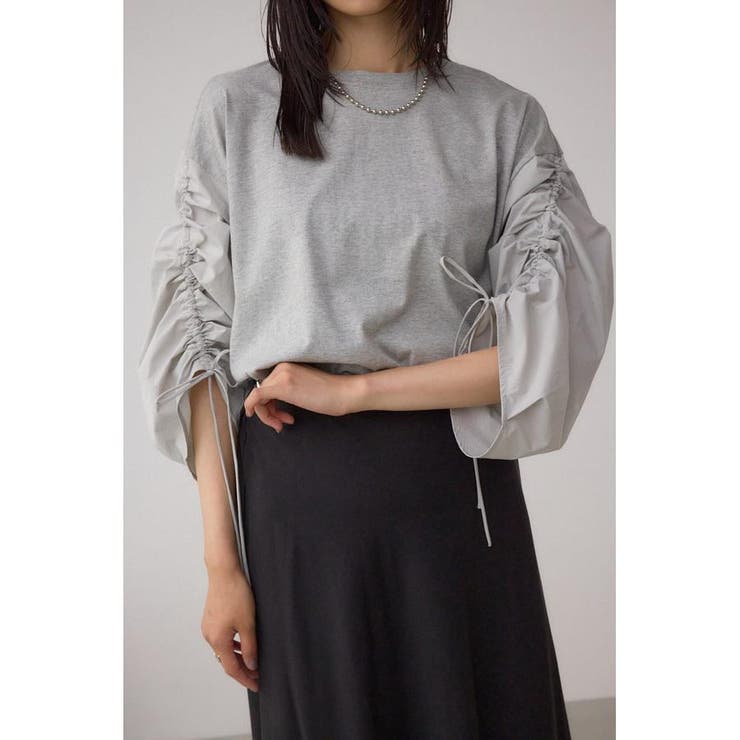 T.GRY | ギャザースリーブカットトップス | AZUL BY MOUSSY