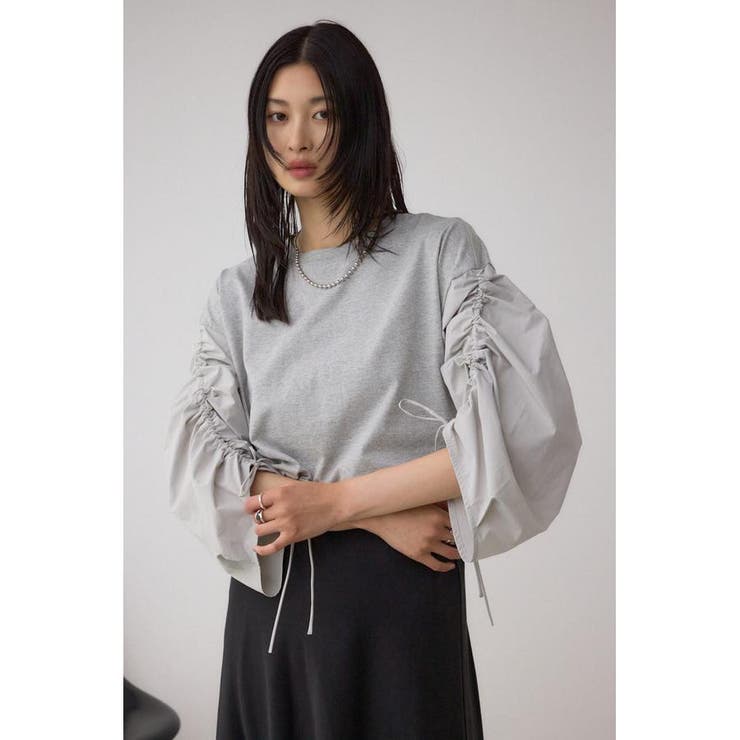 ギャザースリーブカットトップス | AZUL BY MOUSSY | 詳細画像31 