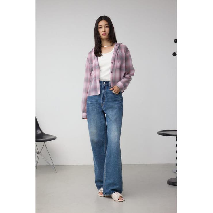 シアーチェックフードシャツ | AZUL BY MOUSSY | 詳細画像34 