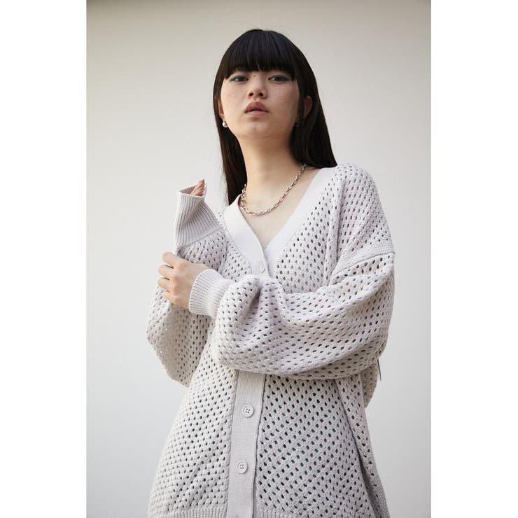 MESH KNIT CARDIGAN[品番：AZLW0020725]｜AZUL BY MOUSSY