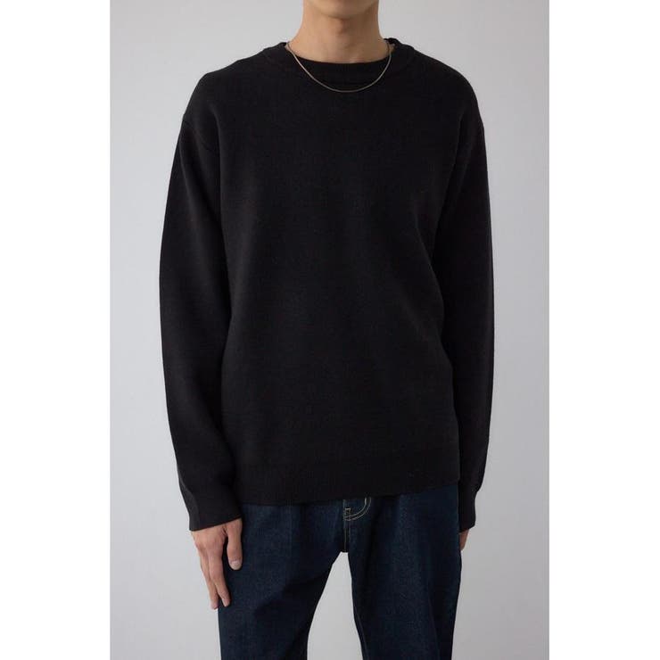 BLK | 裏シャギーボアニットトップス | AZUL BY MOUSSY