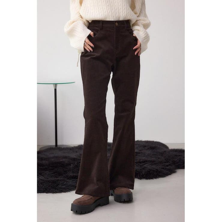 BRN | コーデュロイフレアパンツ | AZUL BY MOUSSY