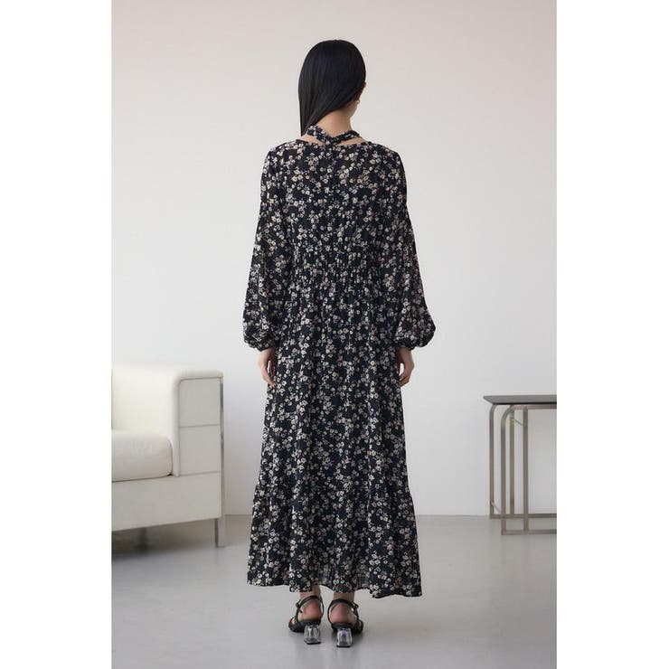 シアーチェックフラワー柄ワンピース | AZUL BY MOUSSY | 詳細画像20 