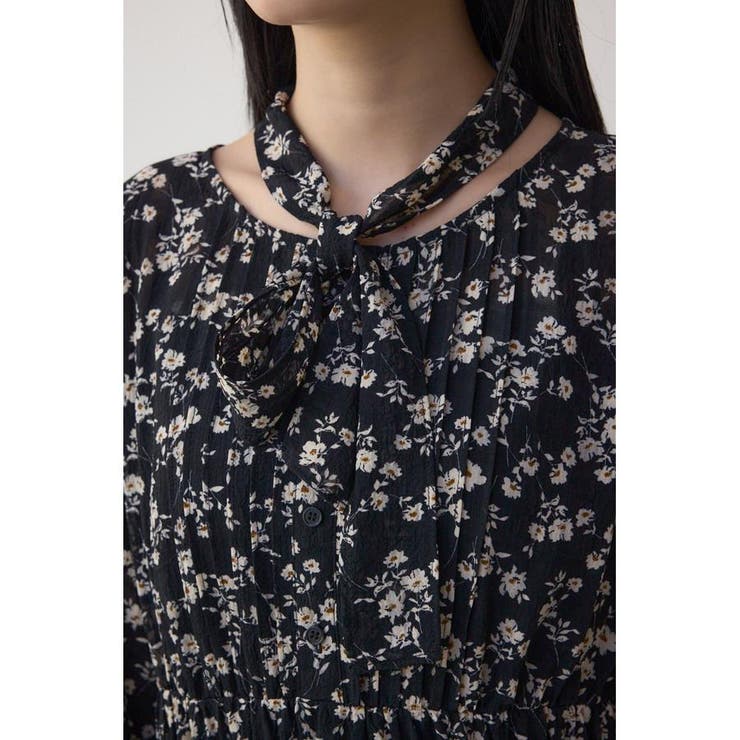 シアーチェックフラワー柄ワンピース | AZUL BY MOUSSY | 詳細画像21 