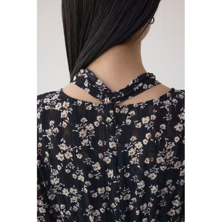 シアーチェックフラワー柄ワンピース | AZUL BY MOUSSY | 詳細画像22 