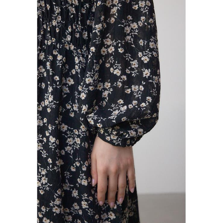 シアーチェックフラワー柄ワンピース | AZUL BY MOUSSY | 詳細画像24 