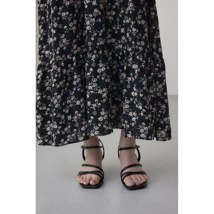 シアーチェックフラワー柄ワンピース | AZUL BY MOUSSY | 詳細画像25 