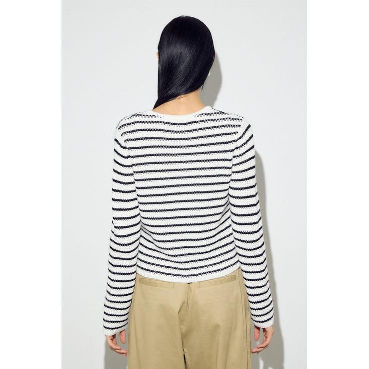 クルーネックツイードライクニットジャケット | AZUL BY MOUSSY | 詳細画像20 