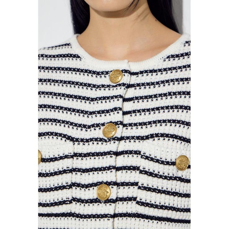 クルーネックツイードライクニットジャケット | AZUL BY MOUSSY | 詳細画像21 