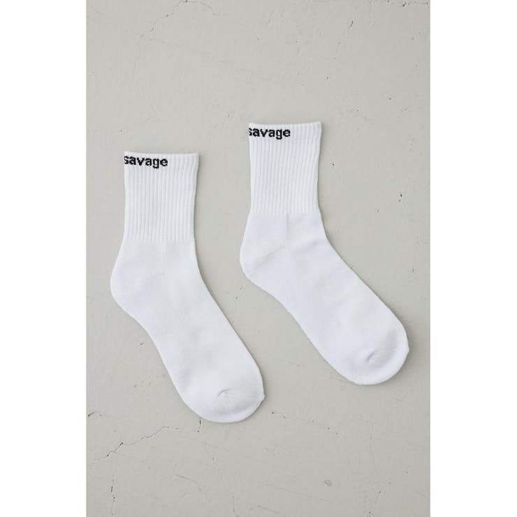 ロゴジャガードミドルソックス | AZUL BY MOUSSY | 詳細画像1 