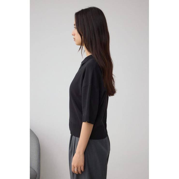 Wジップポロカラーニットカーディガン | AZUL BY MOUSSY | 詳細画像16 