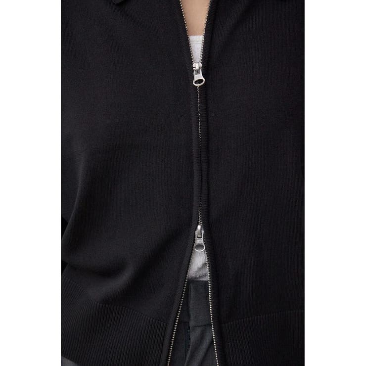 Wジップポロカラーニットカーディガン | AZUL BY MOUSSY | 詳細画像21 
