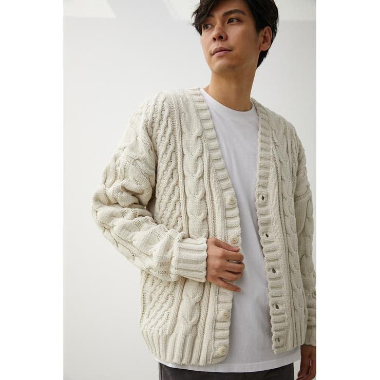 CHENILLE CABLE CARDIGAN[品番：AZLW0020292]｜AZUL BY MOUSSY