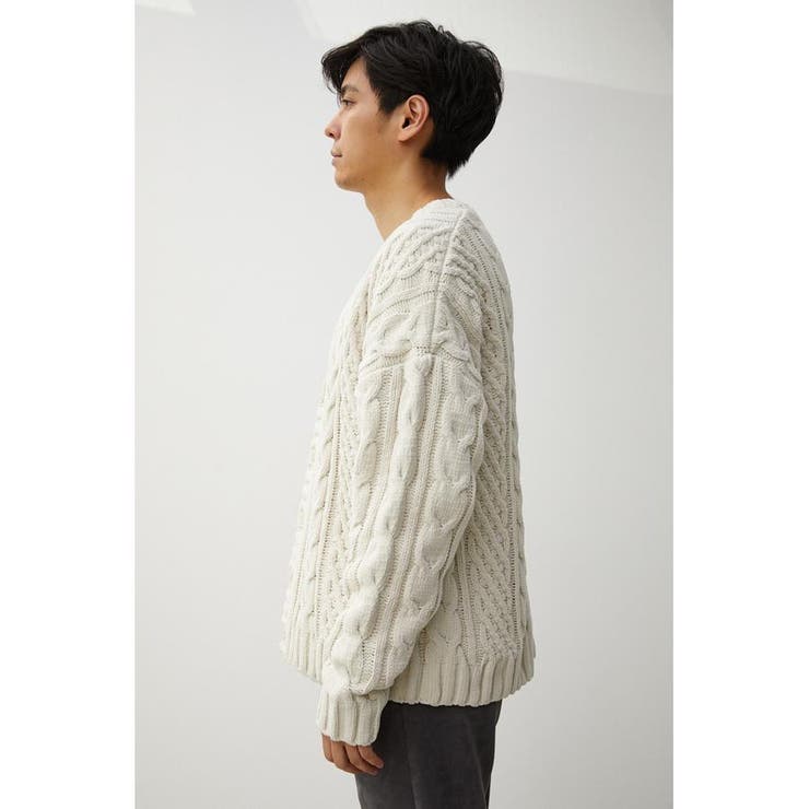 CHENILLE CABLE CARDIGAN[品番：AZLW0020292]｜AZUL BY MOUSSY 