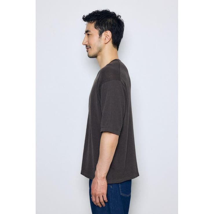 リネンブレンドニットTシャツ | AZUL BY MOUSSY | 詳細画像6 
