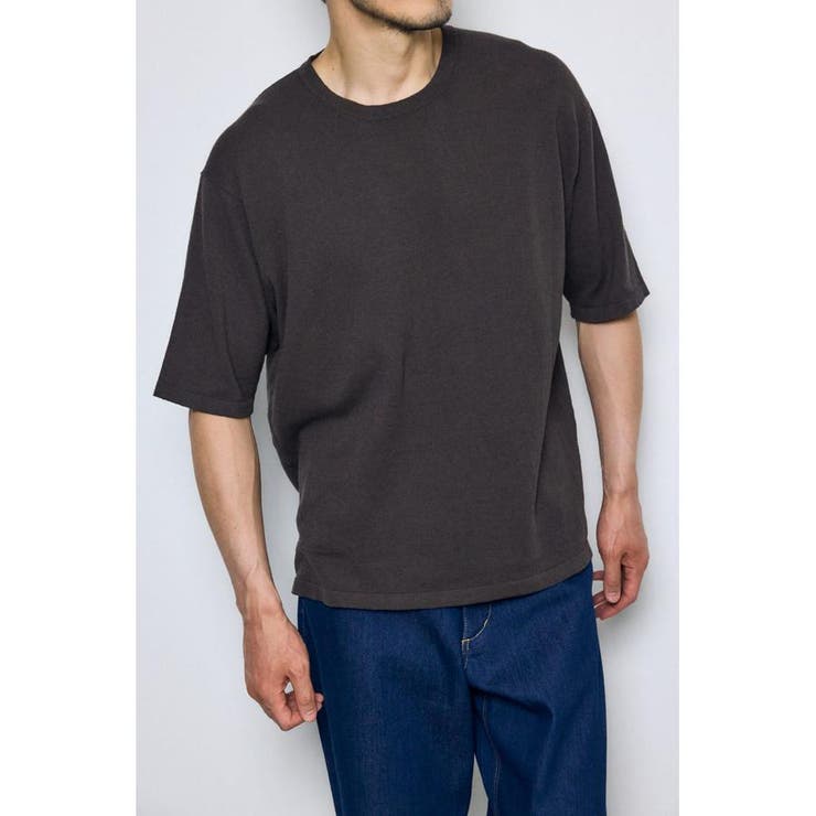 L/BLK1 | リネンブレンドニットTシャツ | AZUL BY MOUSSY