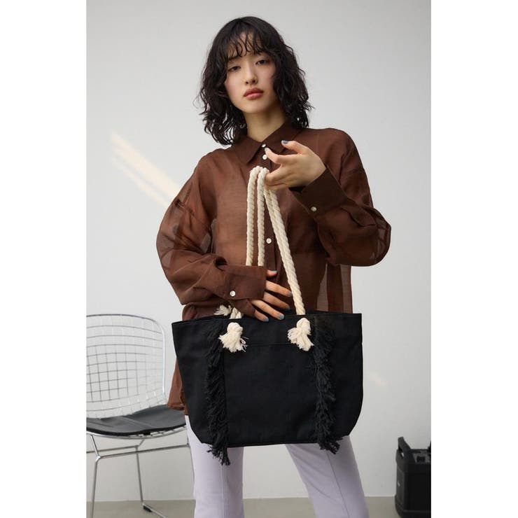 サイドフリンジキャンバストートバッグ | AZUL BY MOUSSY | 詳細画像11 