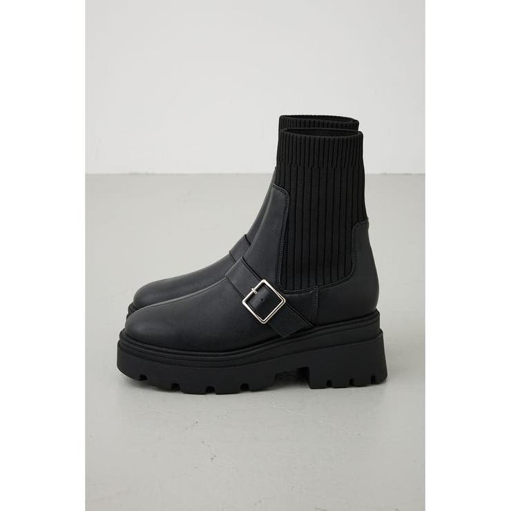 ベルトデザイントラックソールソックスブーツ | AZUL BY MOUSSY | 詳細画像5 