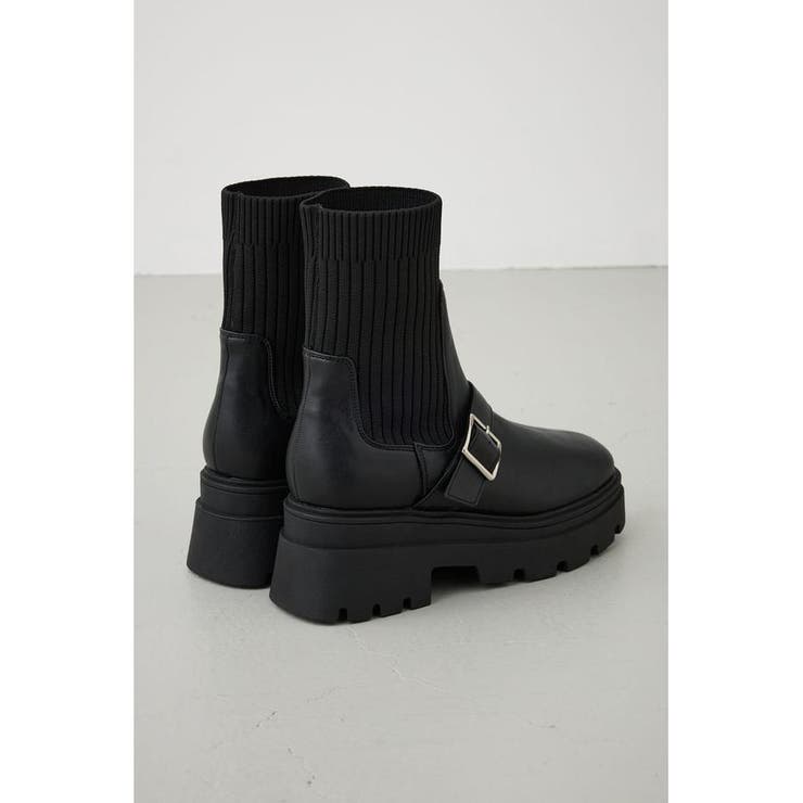 ベルトデザイントラックソールソックスブーツ | AZUL BY MOUSSY | 詳細画像7 