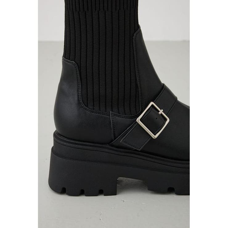 ベルトデザイントラックソールソックスブーツ | AZUL BY MOUSSY | 詳細画像8 